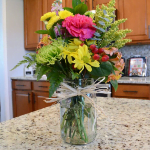 Small Mason Jar Floral