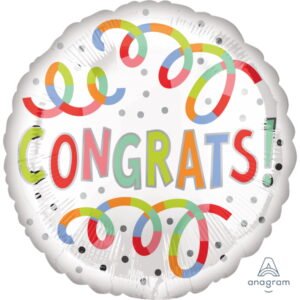 18” Congrats Swirls