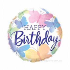 18” Beautiful Birthday Butterflies Pkg